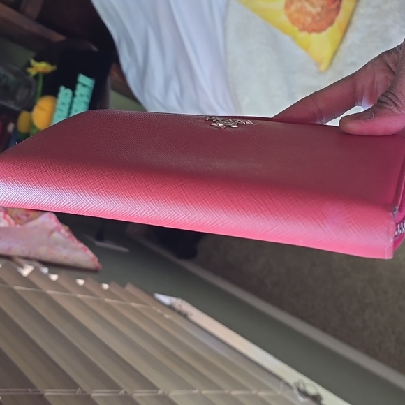 Prada Saffiano Leather Zip-Around Wallet -  Soft Pink - Picture 11 of 17